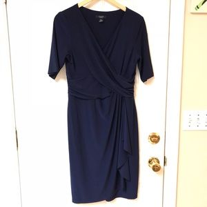 Royal blue Chaps draped dress